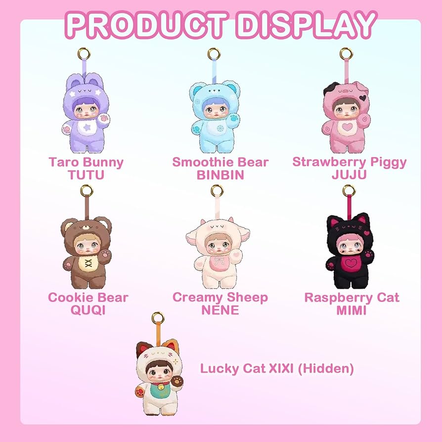 NOMMI "Loveliness Never Ends" Plush Pendant (Character Select or Blindbox)